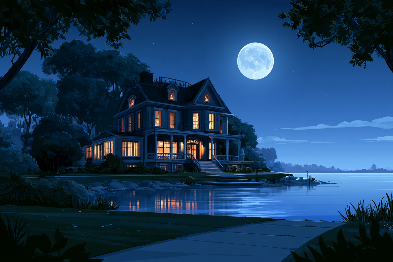 The Nest at night